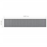 vidaXL Tapis de couloir Gris foncé 50x300 cm