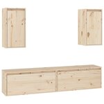 vidaXL Meubles TV 4 Pièces Bois massif de pin