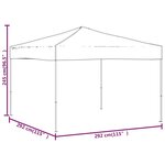 vidaXL Tente de réception pliable Rouge 3x3 m