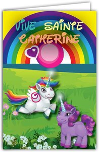 Carte sainte catherine bonne fête 25 novembre avec enveloppe blanche 12x17 5cm