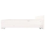 vidaXL Cadre de lit avec tiroirs Blanc 180x200 cm Super King