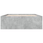 vidaXL Cadre de lit gris béton 140x190 cm bois d'ingénierie