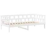 vidaXL Lit de jour avec toit blanc 90x190 cm bois de pin massif