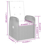 vidaXL Ensemble à manger de jardin avec coussins 3 Pièces Gris