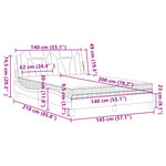 vidaXL Lit avec matelas blanc 140x200 cm similicuir