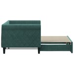 vidaXL Lit de jour avec lit gigogne vert foncé 80x200 cm velours