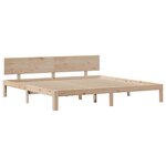 vidaXL Cadre de lit avec tête de lit 200x200 cm Bois de pin massif