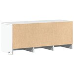 vidaXL Meuble TV avec LED blanc 97x34x40 cm bois d'ingénierie