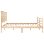 vidaXL Cadre de lit avec tête de lit 200x200 cm bois massif