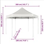 vidaXL Chapiteau hexagonal pliable Gris 3 6x3 1 m