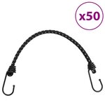 vidaXL Cordes élastiques avec bandes réfléchissantes et crochets 50Pièces