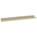 vidaXL Étagères murales 2 Pièces chêne sonoma 60x9x3 cm