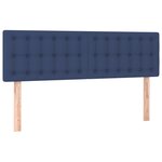 vidaXL Sommier à lattes de lit avec matelas Bleu 140x200 cm Tissu