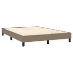 vidaXL Sommier à lattes de lit avec matelas Taupe 140x190 cm Tissu