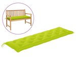 vidaXL Coussin de banc de jardin vert brillant 180x50x7cm tissu oxford