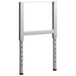 vidaXL Cadres d'établi réglables 2 Pièces Métal 55x(69-95 5) cm Gris