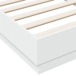 vidaXL Cadre de lit avec lumières LED blanc 90x190 cm