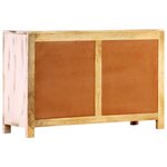 vidaXL Buffet Rose clair 110x35x70 cm Bois de manguier massif