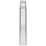 vidaXL Paniers à gabions arqués 3 Pièces 300x30x160/180 cm fer galvanisé