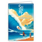 Carte SURF avec Enveloppe 12x17 5cm Pour sportif sportive Surfeur Surfeuse Vague Teahupo'o Tahiti - Collection Passion Sports des Jeux Olympiques - Fabriqué en France