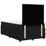 vidaXL Sommier à lattes de lit avec matelas noir 120x190 cm velours