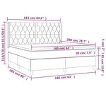 vidaXL Sommier à lattes de lit matelas et LED Taupe 160x200 cm Tissu