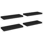 vidaXL Étagères murales flottantes 4 Pièces noir 60x23 5x3 8 cm MDF