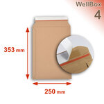 Lot de 5 enveloppes carton wellbox 4 format 250x353 mm