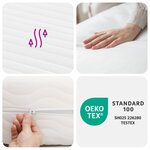 vidaXL Matelas en mousse 2 Pièces blanc 90x200 cm 7 zones dureté 20 ILD