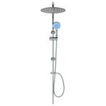 vidaXL Ensemble de douche à deux têtes avec douchette Acier inoxydable