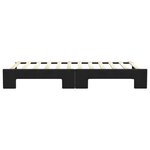 vidaXL Lit de jour avec lit gigogne noir 90x200 cm tissu