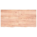 vidaXL Étagère murale marron clair bois chêne massif traité