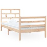 vidaXL Cadre de lit 90x190 cm Simple Bois massif