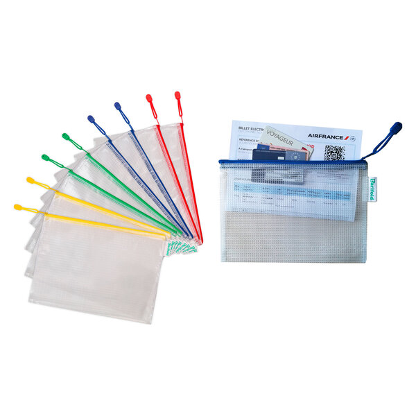 Pochettes à zip a6 paysage tarifold - sachet de 8