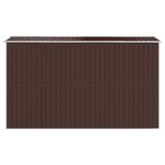 vidaXL Abri de jardin Marron foncé 192x357x223 cm Acier galvanisé