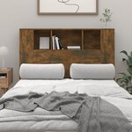vidaXL Armoire de tête de lit chêne fumé 120x18 5x102 5 cm
