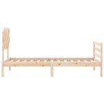 vidaXL Cadre de lit avec tête de lit 90x200 cm bois massif