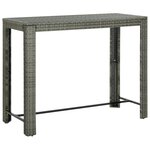 vidaXL Jeu de bar de jardin 7Pièces et coussins anthracite Résine tressée