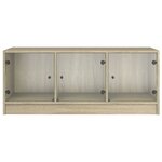 vidaXL Table basse avec portes en verre chêne sonoma 102x50x42 cm
