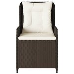 vidaXL Chaises inclinables de jardin lot de 2 marron résine tressée