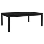 vidaXL Table de jardin noir 121x82 5x45 cm bois massif de pin
