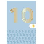 Carte D'anniversaire 10 Ans En Or - Bleu - A Message - Pour Enfant Garçon - 11 5 X 17 Cm - Draeger paris