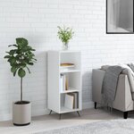 vidaXL Armoire à étagères blanc brillant 34 5x32 5x90 cm