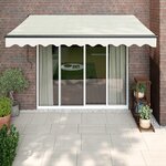 vidaXL Auvent rétractable automatique crème 3x2 5 m