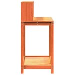 vidaXL Table de rempotage avec étagères marron bois massif de pin