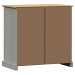 vidaXL Buffet avec tiroirs VIGO 78x40x75 cm gris bois massif de pin