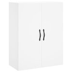 vidaXL Armoires murales 2 Pièces blanc bois d'ingénierie
