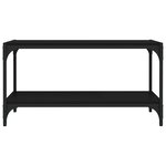 vidaXL Meuble TV Noir 80x33x41 cm Bois d'ingénierie et acier