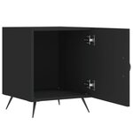 vidaXL Tables de chevet 2 Pièces noir 40x40x50 cm bois d’ingénierie