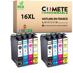 COMETE, Entreprise Française- 16XL - pack 8 Cartouches Compatibles EPSON